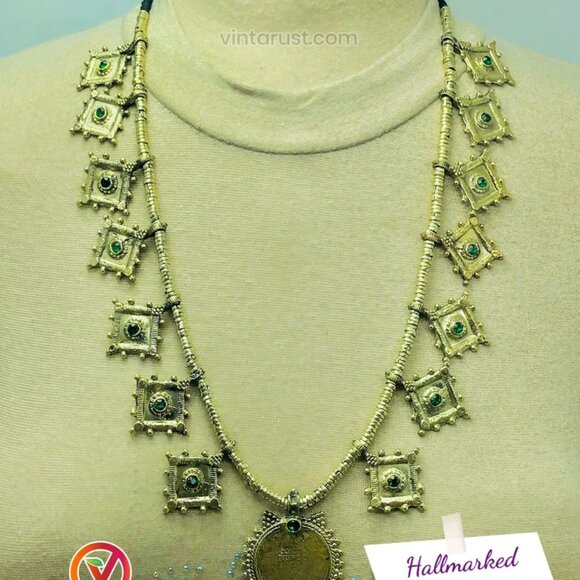 Vintage Tribal Coin Pendant Necklace, Tribal Bohemian Jewelry - Picture 5 of 5